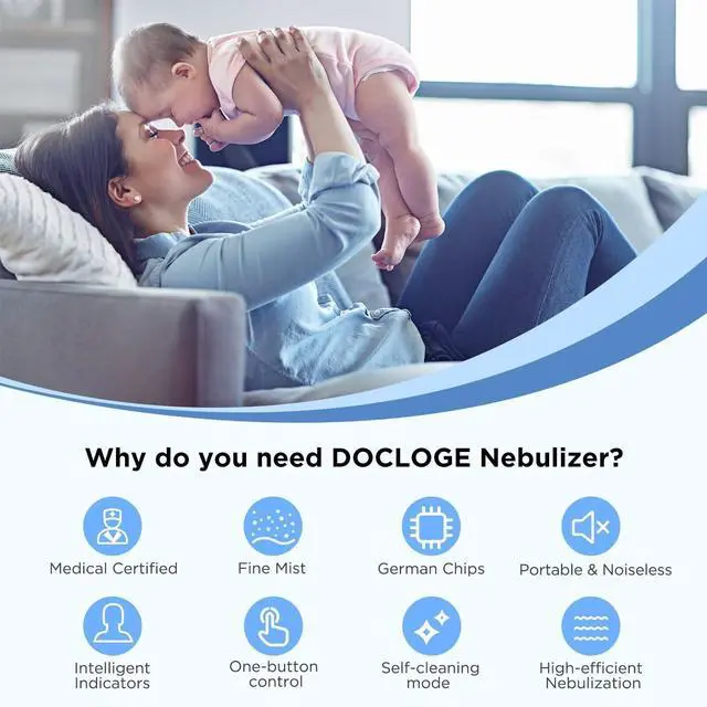 Alt view image 3 of 7 - Portable Nebulizer - Nebulizer Machine for Adults and Kids, Mesh Nebulizer with Mouthpiece, Kids and Adults Mask for Travel and Home Usage