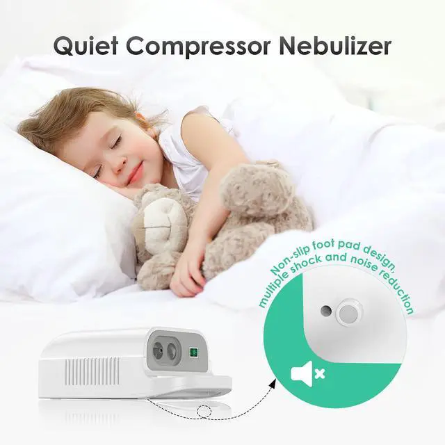 Alt view image 7 of 7 - Nebulizer Machine for Adults & Kids - Portable Nebulizer Machine for Breathing with Mouthpiece and Mask, Desktop Compressor Nebulizer & Jet Nebulizers for Home Use Hailie Sensor NF0106