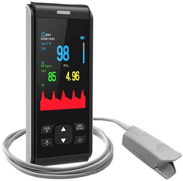 Main image of Pulse Oximeter Fingertip Handheld Pulse Oximeter With Continuous Monitor Blood Oxygen Saturation Monitor for Adults Rechargeable Monitor Oxygen Meter For SpO2/PR/PI