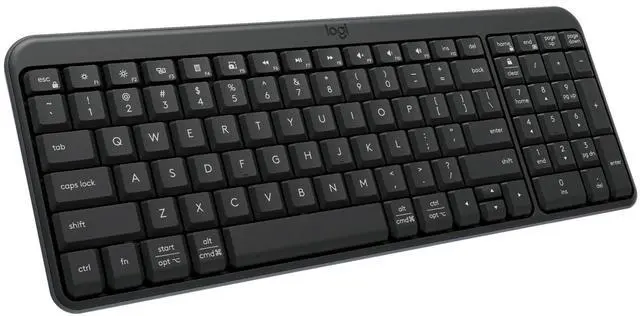 Alt view image 8 of 14 - Logitech MK250 Bluetooth Keyboard with Numpad Easy Connectivity Compact Wireless Keyboard made with Recycled Plastic Spill-Resistant comfortable Keys Graphite 920013442