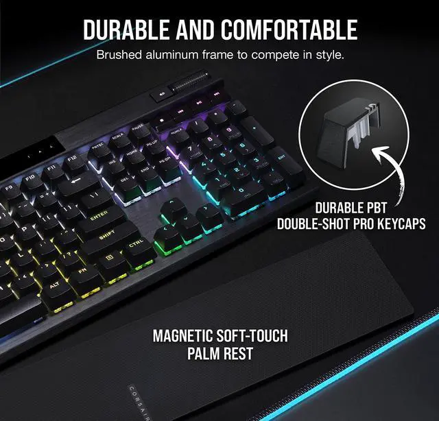 Alt view image 3 of 7 - _Mega Brand K70 RGB PRO Mechanical Wired Gaming Keyboard  Cherry MX Brown Tactile Switches  8,000hz Hyper-Polling  PBT Double-Shot Keycaps  iCUE Compatible  PC, Mac, Xbox  QWERTY NA  Black