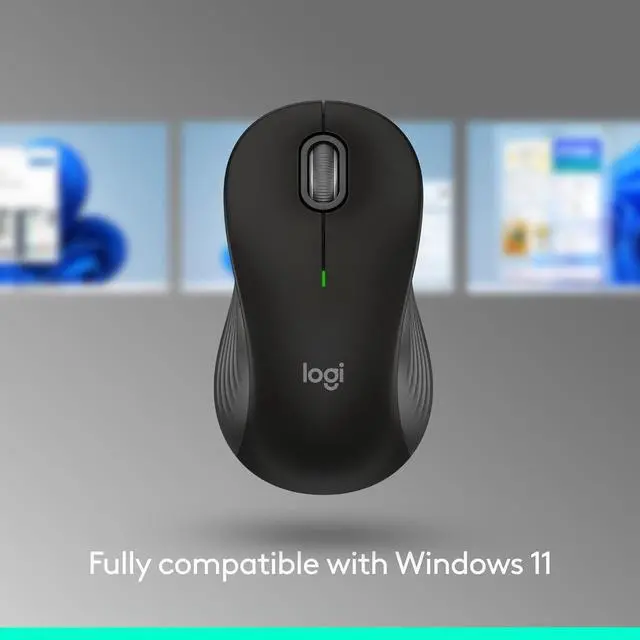 Alt view image 5 of 7 - _Mega Brand Signature M550 L Full Size Wireless Mouse - for Large Sized Hands, 2-Year Battery, Silent Clicks, Bluetooth, Multi-Device Compatibility - Black
