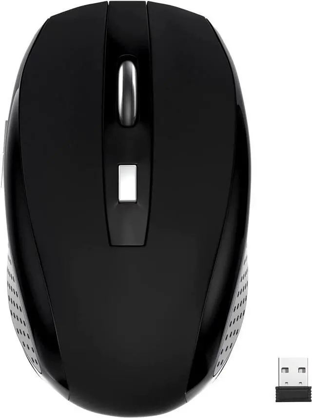 Main image of Wireless Mouse, 2.4Ghz Wireless Computer Mouse 1200,6 Buttons with Nano Receiver for Laptop,PC,Chromebook,Computer,Notebook,Office (Battery not Included, Black)