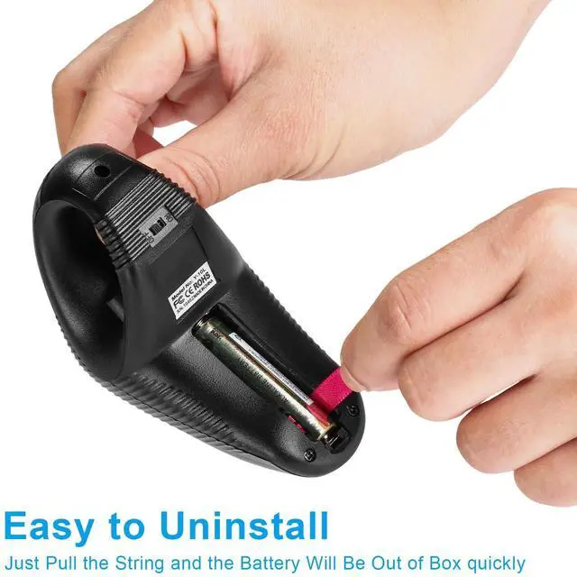 Alt view image 3 of 7 - _Mega Brand Wireless USB Handheld Finger Trackball(Black) Mouse with Laser Pointer