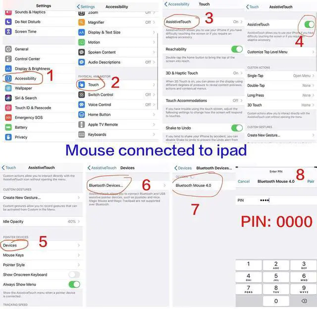Alt view image 7 of 7 - _Mega Brand Bluetooth Wireless Mouse for Laptop mac MacBook ipad MacBook air MacBook pro pc Desktop Computer Windows Chromebook Notebook (Silver)