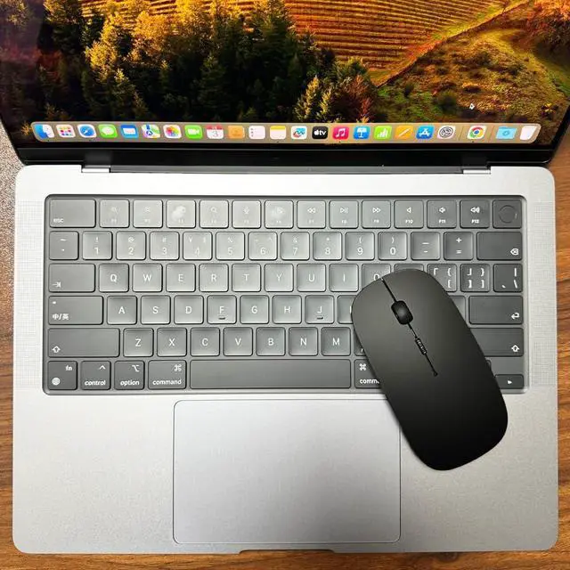 Alt view image 4 of 7 - _Mega Brand Rechargeable Bluetooth 5.2/3.0/Type-C/USB-2.4G Mouse for MacBook/MacBook air/Pro/iPad, Wireless Mouse for Laptop/Notebook/pc/iPad/Chromebook (Black)