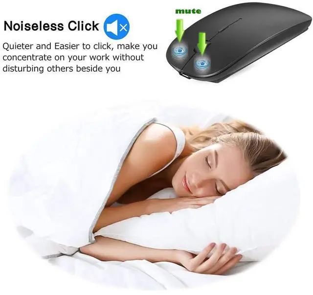 Alt view image 6 of 7 - _Mega Brand Rechargeable Bluetooth 5.2/3.0/Type-C/USB-2.4G Mouse for MacBook/MacBook air/Pro/iPad, Wireless Mouse for Laptop/Notebook/pc/iPad/Chromebook (Black)