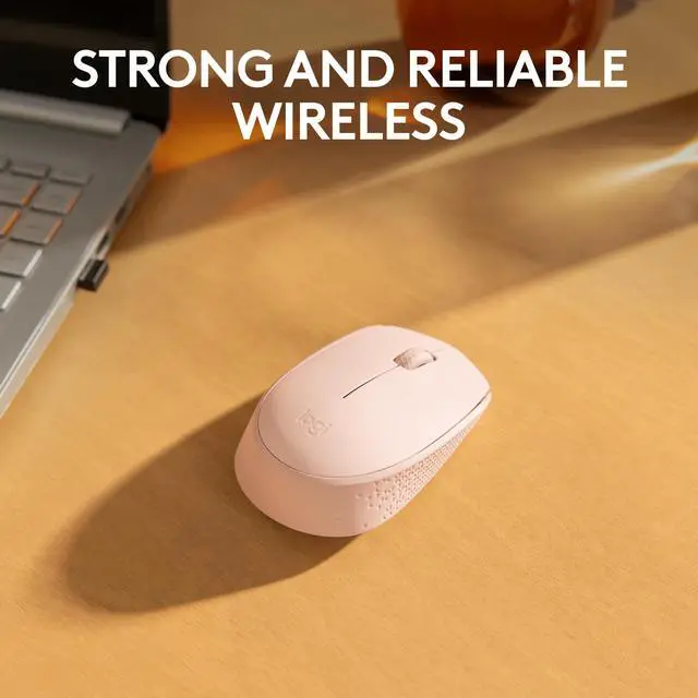 Alt view image 2 of 7 - M170 Wireless Mouse for PC, Mac, Laptop, 2.4 GHz with USB Mini Receiver, Optical Tracking, 12-Months Battery Life, Ambidextrous - Rose