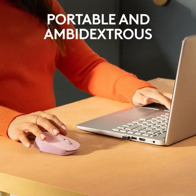 Alt view image 3 of 7 - M170 Wireless Mouse for PC, Mac, Laptop, 2.4 GHz with USB Mini Receiver, Optical Tracking, 12-Months Battery Life, Ambidextrous - Rose