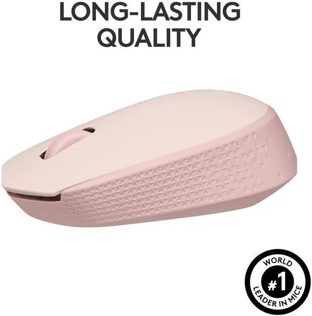 Alt view image 5 of 7 - M170 Wireless Mouse for PC, Mac, Laptop, 2.4 GHz with USB Mini Receiver, Optical Tracking, 12-Months Battery Life, Ambidextrous - Rose
