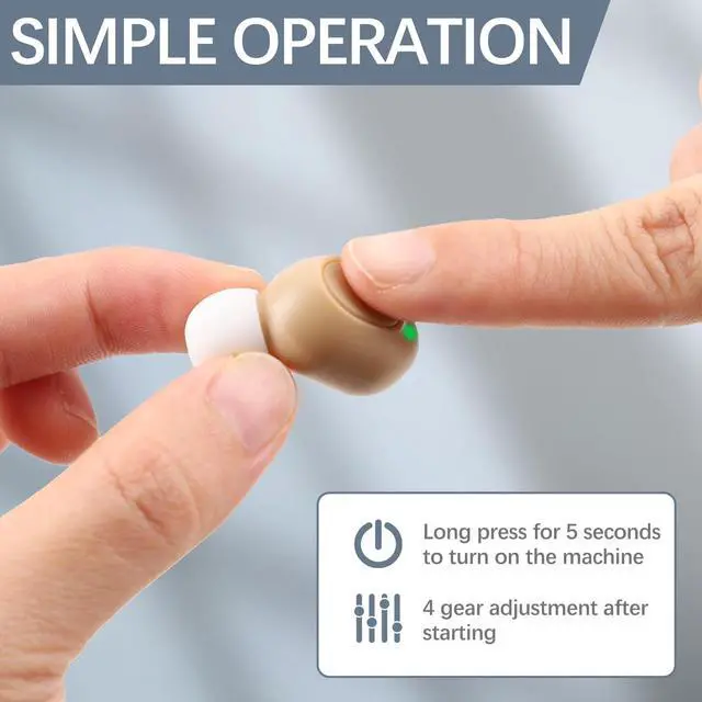 Alt view image 6 of 7 - _Mega Brand Hearing Aids for Seniors, Rechargeable Hearing Aid with Noise Cancelling for Adults, Invisible Hearing Amplifiers with Charging Box, Easy to Carry