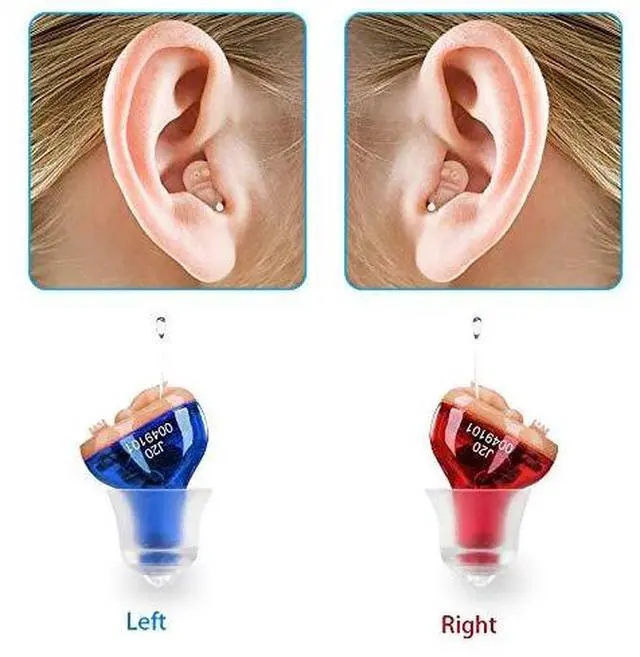 Alt view image 6 of 7 - _Mega Brand Hearing Aid, Hearing Aids for Seniors, Mini Sound Amplifier, Ear Sound Enhancer, Noise Reduction, Enhanced Speech, Feedback Cancellation, Suitable for Adults (Red, Right)