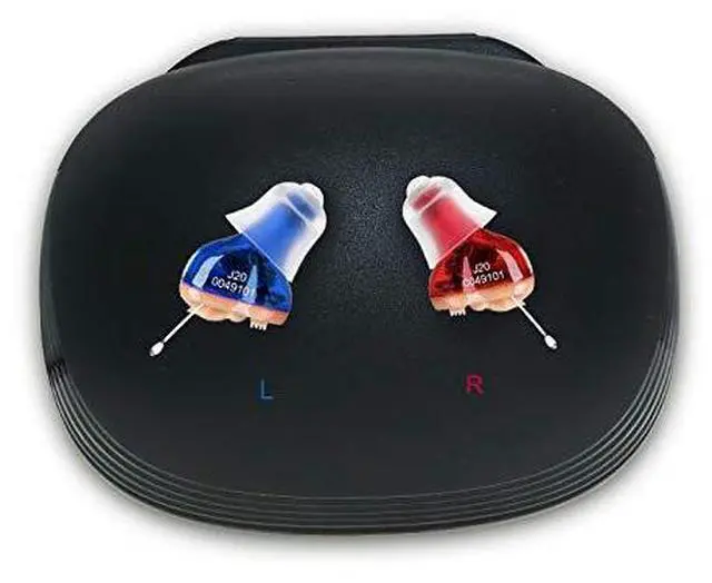 Alt view image 7 of 7 - _Mega Brand Hearing Aid, Hearing Aids for Seniors, Mini Sound Amplifier, Ear Sound Enhancer, Noise Reduction, Enhanced Speech, Feedback Cancellation, Suitable for Adults (Red, Right)