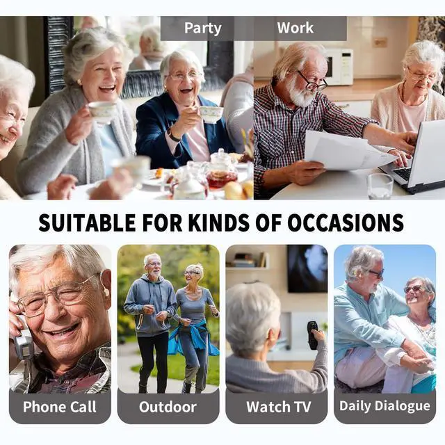 Alt view image 7 of 7 - _Mega Brand Hearing Aids Hearing Amplifiers for Seniors Rechargeable with Noise Cancelling Hearing Aid Loss Amplifier Seniors and Adults Charging Case Volume Control
