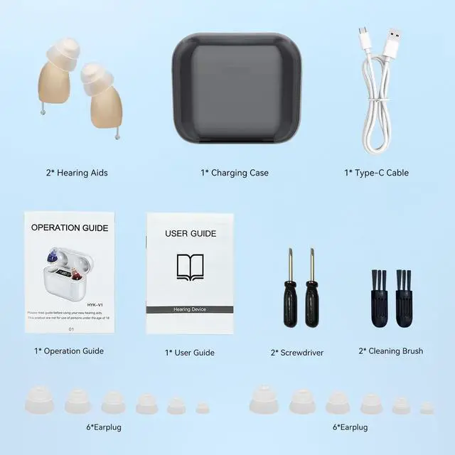 Alt view image 6 of 6 - _Mega Brand Pro Hearing Aids for Seniors, Hearing Aid Amplifiers Devices Rechargeable with Noise Cancelling, Superior Sound Quality for Adults Women Men Hearing Loss
