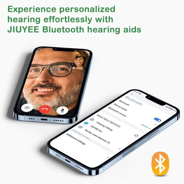 Alt view image 5 of 7 - _Mega Brand Hearing Aids for Seniors Rechargeable with Noise Cancelling - Bluetooth OTC 24 Channel Hearing Amplifier - Smart Fitting & Invisible Design - Charging Case - Mild to Moderate (White)