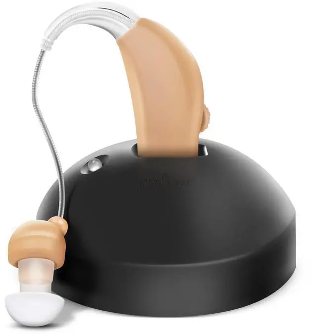 Alt view image 3 of 7 - _Mega Brand PRO Sound Amplifier, Amplifies Sound by 30 Times, Up to 20 Hours Continuous Use, Lightweight, Nearly Invisible, Adjustable Volume, Fast Charging, Nude, 1ct