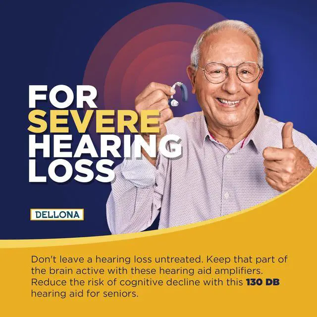 Alt view image 4 of 7 - _Mega Brand High-Performance Hearing Aids for Seniors Severe Hearing Loss, Rechargeable with Noise Cancelling (Pair), 4 Modes - Comfort Design Ear Hearing Aid, PSAP