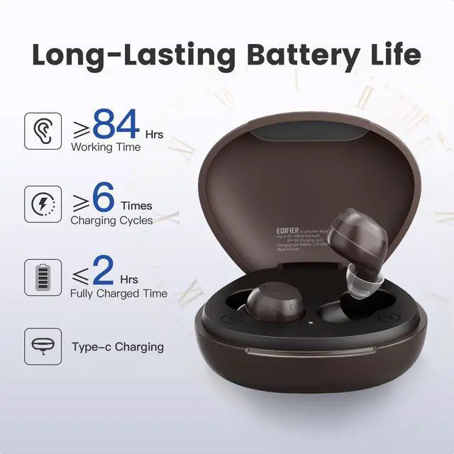 Alt view image 2 of 7 - _Mega Brand Bluetooth OTC Hearing Aids for Seniors, APP Control, Bluetooth In the ear Hearing Aids, Nearly Invisible Hearing Aid, Rechargable Comfort Design Wireless Music Phone Call (Brown) (D Brush)