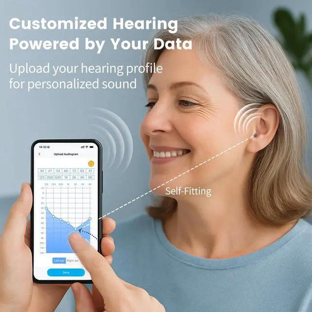 Alt view image 6 of 7 - _Mega Brand Bluetooth OTC Hearing Aids for Seniors, APP Control, Bluetooth In the ear Hearing Aids, Nearly Invisible Hearing Aid, Rechargable Comfort Design Wireless Music Phone Call (Brown) (D Brush)