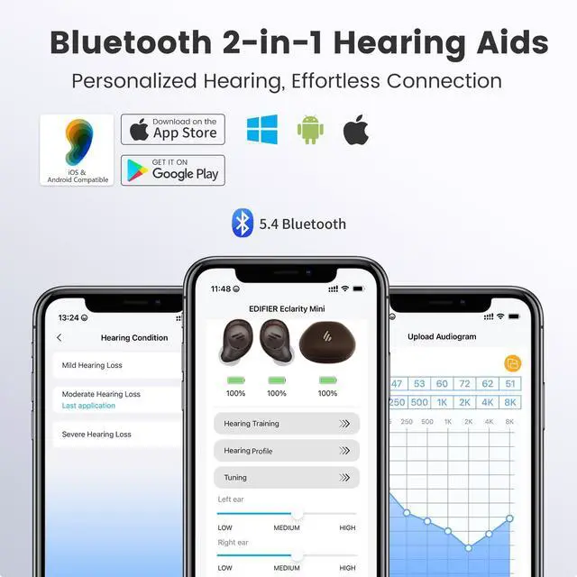 Alt view image 7 of 7 - _Mega Brand Bluetooth OTC Hearing Aids for Seniors, APP Control, Bluetooth In the ear Hearing Aids, Nearly Invisible Hearing Aid, Rechargable Comfort Design Wireless Music Phone Call (Brown) (D Brush)