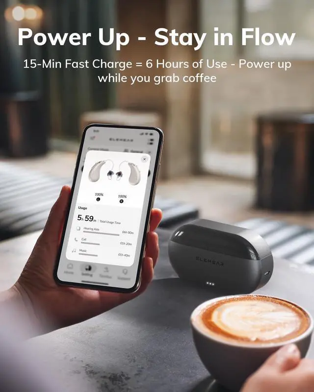 Alt view image 6 of 7 - _Mega Brand-Beyond Pro Hearing Aids, Bluetooth OTC Hearing Aids for Seniors and Adults, Premium Sound Algorithm with VocClear 2.0, 30% Clearer Speech, Music Mode & Enhanced App, Bluetooth Streaming