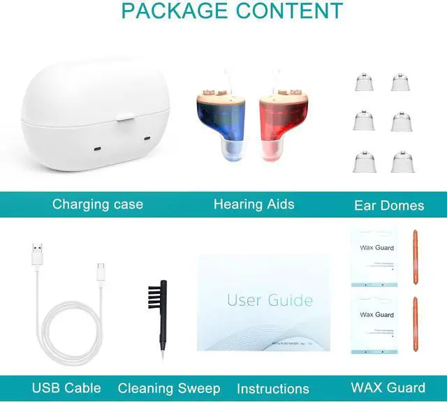 Alt view image 7 of 7 - _Mega Brand True Hearing Aids for Seniors Not Amplifier- Noise Cancelling, Rechargeable & Invisible with Magnetic Charging Box