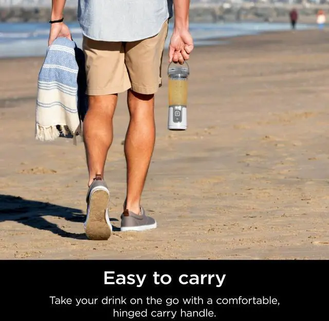 Alt view image 2 of 7 - _Mega Brand Blast 16 oz. Personal Portable Blender with Leak Proof Lid and Easy Sip Spout, Perfect for Smoothies, Cordless, USB-C Rechargeable, Dishwasher Safe Parts