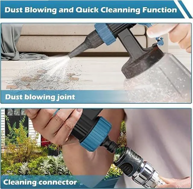 Alt view image 4 of 7 - Cordless Paint Sprayer for Dewalt 20V MAX Battery Electric Spray Paint Gun with High Capacity Container Easy to Clean for House Painting Blue(Not Include Battery)