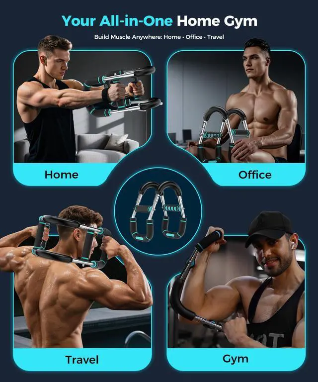 Alt view image 7 of 7 - _Mega Brand Twister Arm Trainer, Adjustable 5 Resistance Levels (40-130 lbs) Chest & Arm Workout Equipment for Men & Women, Ergonomic Home Gym Strength Trainer with Anti-Slip Handles & Carry Bag
