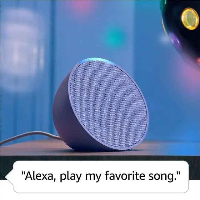 Alt view image 2 of 6 - _Mega Brand Echo Pop (newest model), Our smallest Alexa speaker, Fits in any room, Midnight Teal