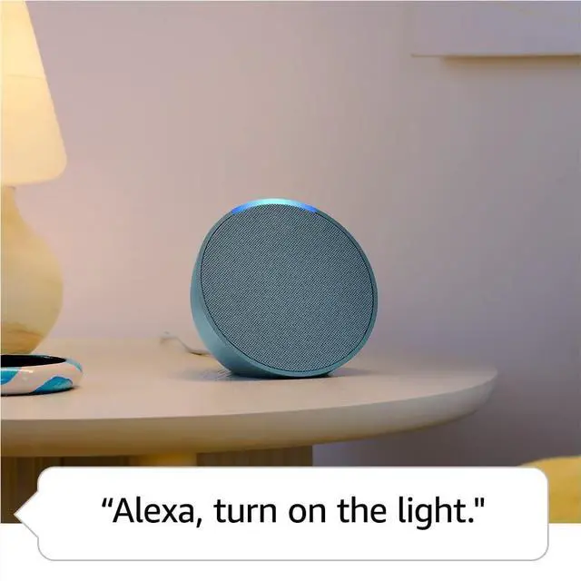 Alt view image 3 of 6 - _Mega Brand Echo Pop (newest model), Our smallest Alexa speaker, Fits in any room, Midnight Teal
