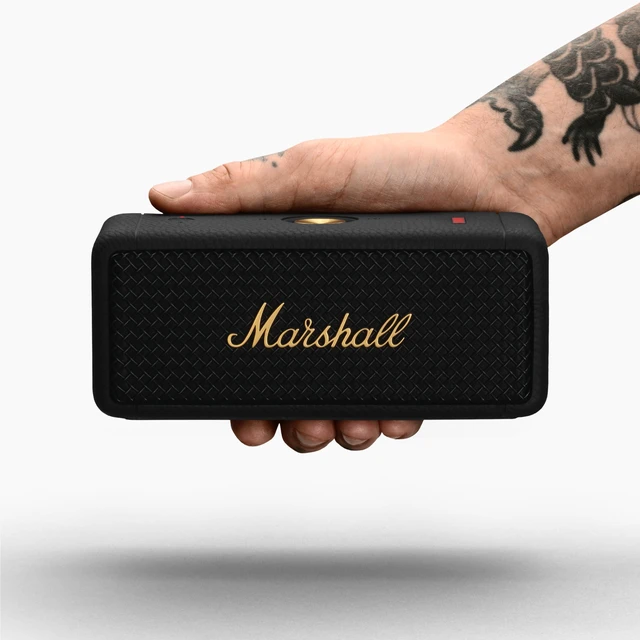 Alt view image 6 of 7 - Emberton II Portable Bluetooth Speaker, Black & Brass