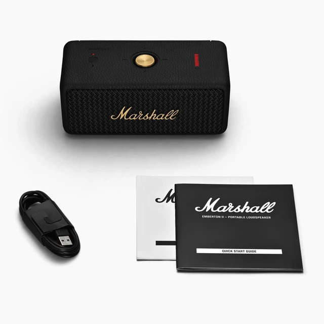 Alt view image 7 of 7 - Emberton II Portable Bluetooth Speaker, Black & Brass