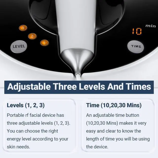 Alt view image 4 of 6 - _Mega Brand Radio Frequency Skin Tightening - _Mega Brand RF Radiofrecuencia Facial Skin Machine for Face and Full Body - with 3 Energy Levels & Timer