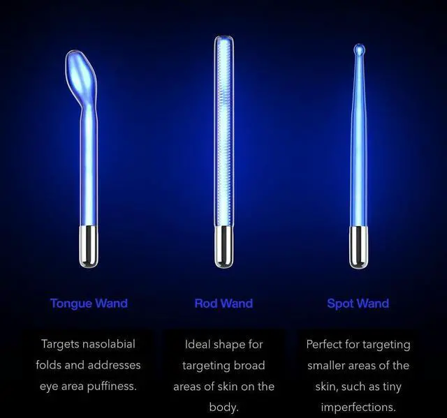 Alt view image 4 of 7 - NuDerma Clinical Skin Therapy Wand - Portable Skin Therapy Machine w 6 Fusion Neon + Argon Wands  Anti Aging - Clarifying - Skin Tightening & Radiance - Wrinkle Reducing