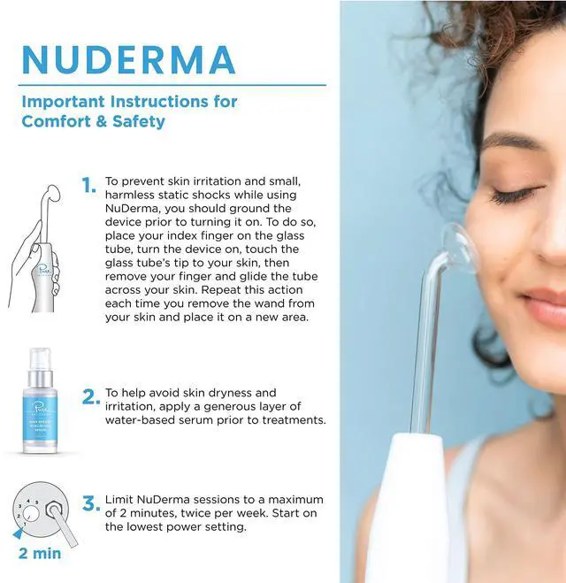 Alt view image 6 of 7 - NuDerma Clinical Skin Therapy Wand - Portable Skin Therapy Machine w 6 Fusion Neon + Argon Wands  Anti Aging - Clarifying - Skin Tightening & Radiance - Wrinkle Reducing