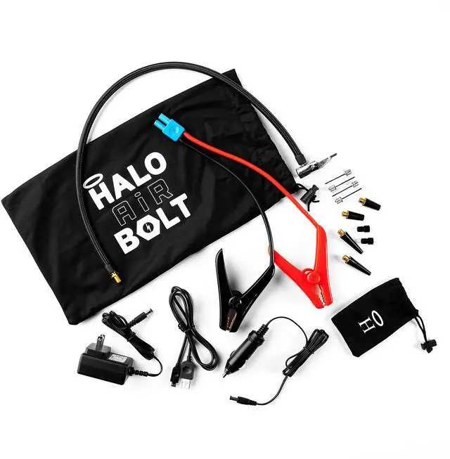 Alt view image 3 of 7 - _Mega Brand 58830 Portable Car Battery Jump Starter | 100 PSI Air Compressor, 58.8Wh USB Power Bank, Emergency Floodlight & Charger, Jumps Cars SUVs & Trucks, Inflates Tires, TSA Approved