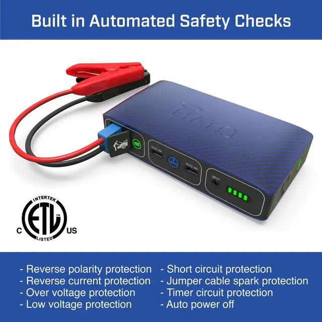 Alt view image 4 of 7 - _Mega Brand Bolt 58830 ACDC Portable Car Battery Jump Starter | 58.8Wh USB Power Bank with AC Outlet, Emergency Floodlight & Charger, Jump Cars SUVs & Trucks, Power Phones & Laptops, TSA Approved