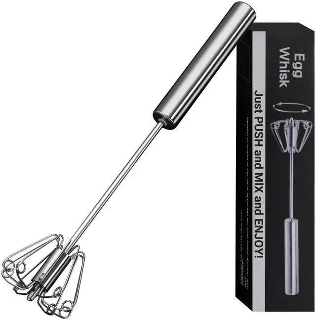 Main image of _Mega Brand Egg Whisk,2025 Upgraded Stainless Steel Semi Automatic Whisk,Hand Wisk Egg Beater Easy to Use for Making Cream, Blending, Whisking, Beating & Stirring (12 Inch)