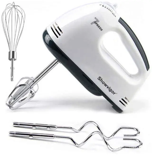 Main image of Showvigor Electric Hand mixer - 7 Adjustable Speed 180W Handheld Mixer Electric Whisk with 5 Stainless Steel Accessories, Turbo Boost/Self-Control Speed + Eject Button Food Beater for Cakes Eggs