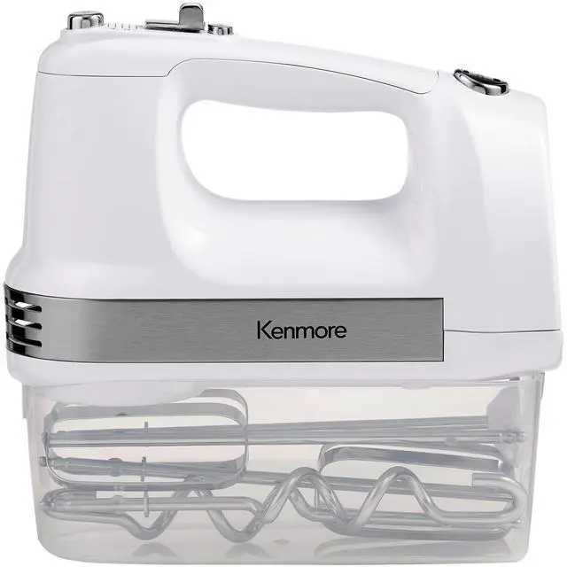 Alt view image 7 of 7 - _Mega Brand Hand Mixer - Case Batidora De Mano Kitchen 5 Speed Handheld Blender With Whisk, Beater, Dough Hook, Attachments Storage, Turbo Boost, Appliance For Cake Mix, Eggs, Whipping Cream