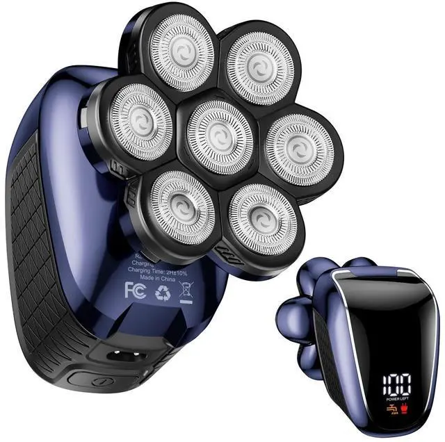 Main image of Head Shaver 7D, Upgrade Head Shavers for Bald Men, Head Electric Razor with Nose Hair Trimmer, IPX6 Waterproof Wet/Dry Mens Grooming Kit, Anti-Pinch, LED Display, USB Rechargeable