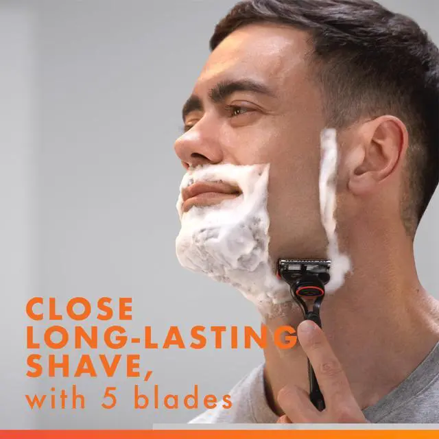 Alt view image 4 of 7 - Fusion5 Razor for Men, 5-Blade, 1 Razor Handle, 3 Blade Refills