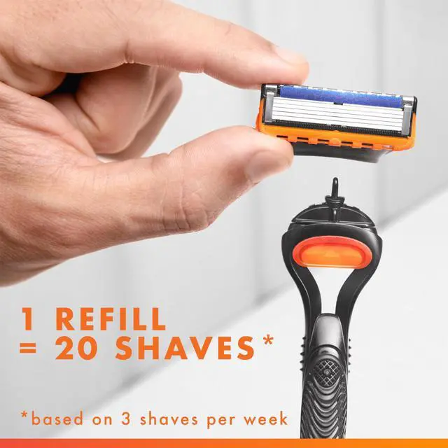 Alt view image 7 of 7 - Fusion5 Razor for Men, 5-Blade, 1 Razor Handle, 3 Blade Refills