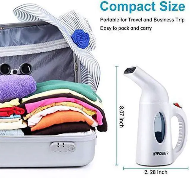Alt view image 2 of 7 - Steamer for Clothes Steamer, Portable Handheld Garment Fabric Steamer Fast Heat-up Powerful Clothes Steamer with High Capacity for Home and Travel - Not for Abroad