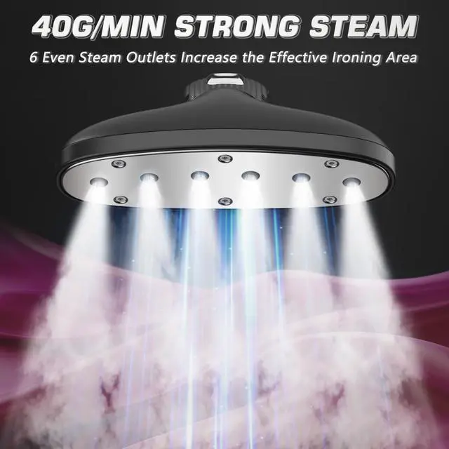 Alt view image 5 of 7 - _Mega Brand Steamer for Clothes, 1500W Powerful Standing Garment Steamer with Roll Wheels, 2.4L Water Tank for 90 Mins Continuous Steaming, 35s Fast Heat-up (Silver)