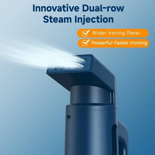 Alt view image 2 of 7 - Steamer for Clothes 700W, Double Row Steam Clothes Steamer, 180ML Large Capacity Water Tank, 40S Fast Heat-up Garment steamer for Home and Office(GY168)