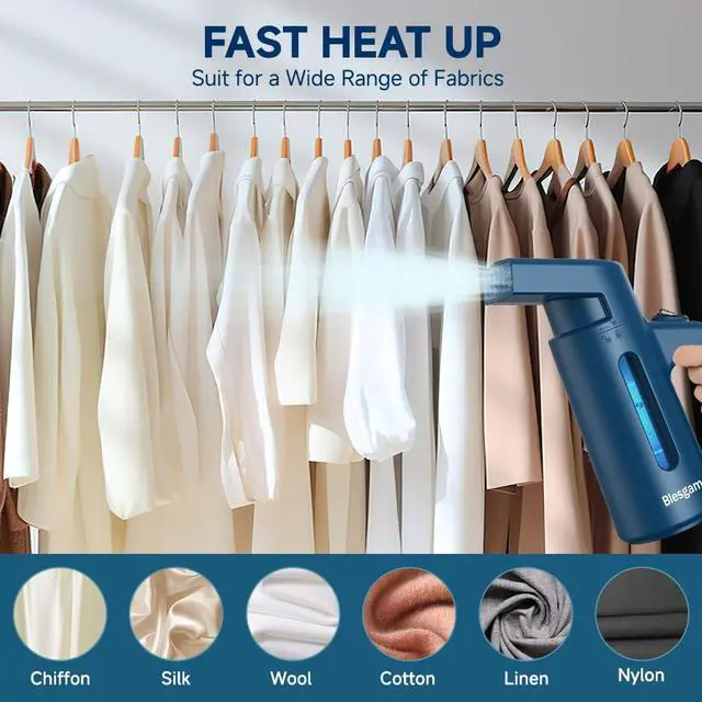 Alt view image 5 of 7 - Steamer for Clothes 700W, Double Row Steam Clothes Steamer, 180ML Large Capacity Water Tank, 40S Fast Heat-up Garment steamer for Home and Office(GY168)