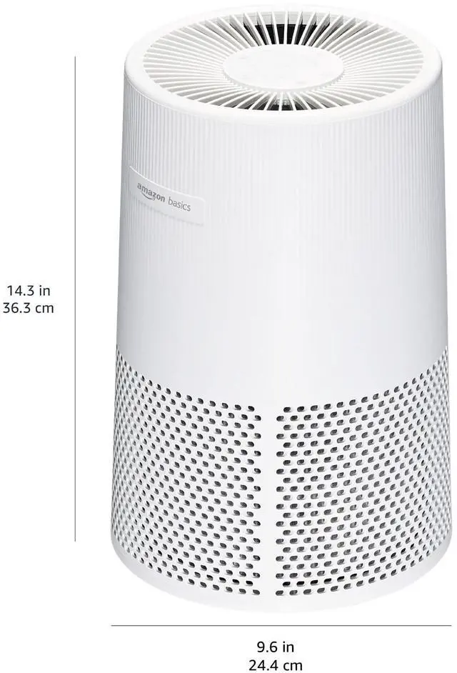 Alt view image 5 of 6 - Air Purifier for Home and Office, With 3-Stage Filtration, HEPA Filter With Activated Carbon, 3 Speeds, Timer, Sleep Mode (32db), Energy Star Certificate, Covers Up to 1067 Sq ft, White
